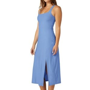 Beyond Yoga Square Neck Blue Midi Dress